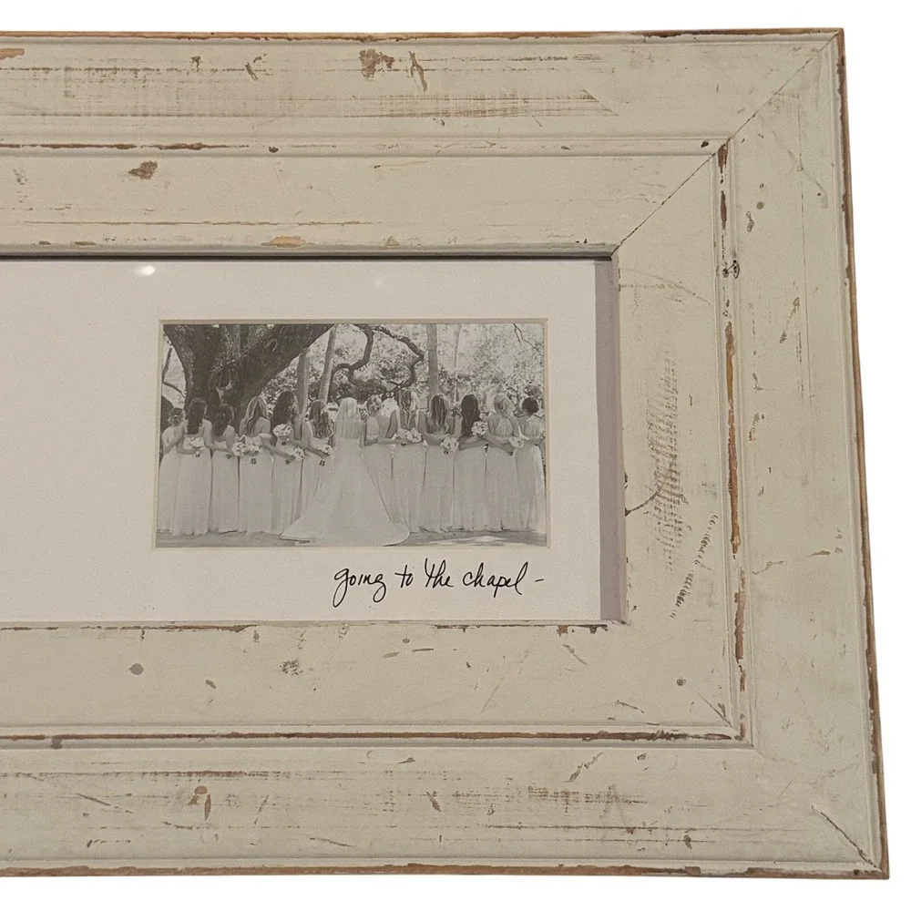 Going to the Chapel Distressed Rustic Wedding Photo Frame 11.5 x 16.5